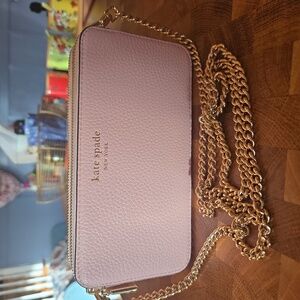 Kate Spade Pink Long Wallet Pn Chain.